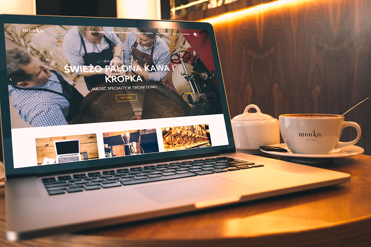 monko. COFFEE - wykonanie strona i sklep internetowy w oparciu o WordPress